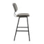 Foundry - Contemporary Barstool Zig Zag Stitching (Set of 2) - Black / Gray