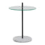 Claire - Contemporary / Glam Side Table - Black / Clear