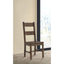 Ladder Back Dining Chairs With Straight Seat (Set of 2) - Brown