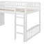 Loft Stairway Bed With 2 Drawers, Convertible Ladder And Slide