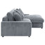 Marcus - Fog Track Arms Reversible Sectional With Pillows - Fog