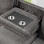Estelle - Fabric Reversible Sleeper Sectional With Storage Chaise Drop-Down Table 2 Cup Holders And 2 USB Ports