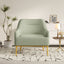 Modern Elegance Accent Chair With Curved Backrest