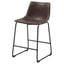 Armless Counter Height Stools (Set of 2) - Brown