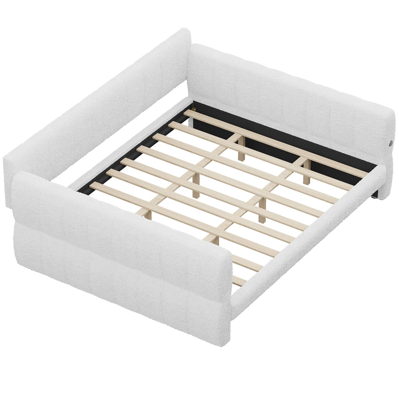 Upholstered Platform Bed With USB Charging