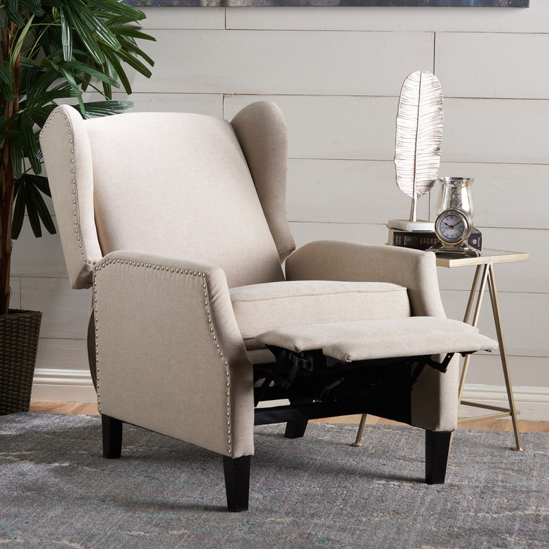 Westeros Wing Back Fabric Upholstered Recliner