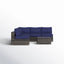 Seating Set With Cushions Handcrafted Wicker Design