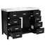 Bathroom Vanity With Sink, 2 Doors 8 Drawers, Soft Close System, Classic Design