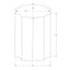 Drum Accent Side Table, Stylish Scalloped Design