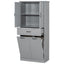 Modern Bathroom Storage Cabinet With Two Laundry Baskets, One Drawer, Adjustable Shelf