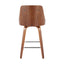 Gianna - Mid Century Modern Fixed Height Counter Stool With Swivel With Square Footrest (Set of 2)