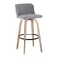 Toriano - Mid-Century Modern Fixed Height BarStool With Round Footrest (Set of 2)