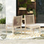 Cordoba - Dining Chair (Set of 2) With Acacia Wood Frame And Water Repellent Fabric - Beige / Yellow
