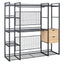 Open Style Wardrobe With Hanging Rails, Shelves And Drawers