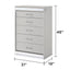 Glam - 5 Drawer Chest With LED Lighting - White