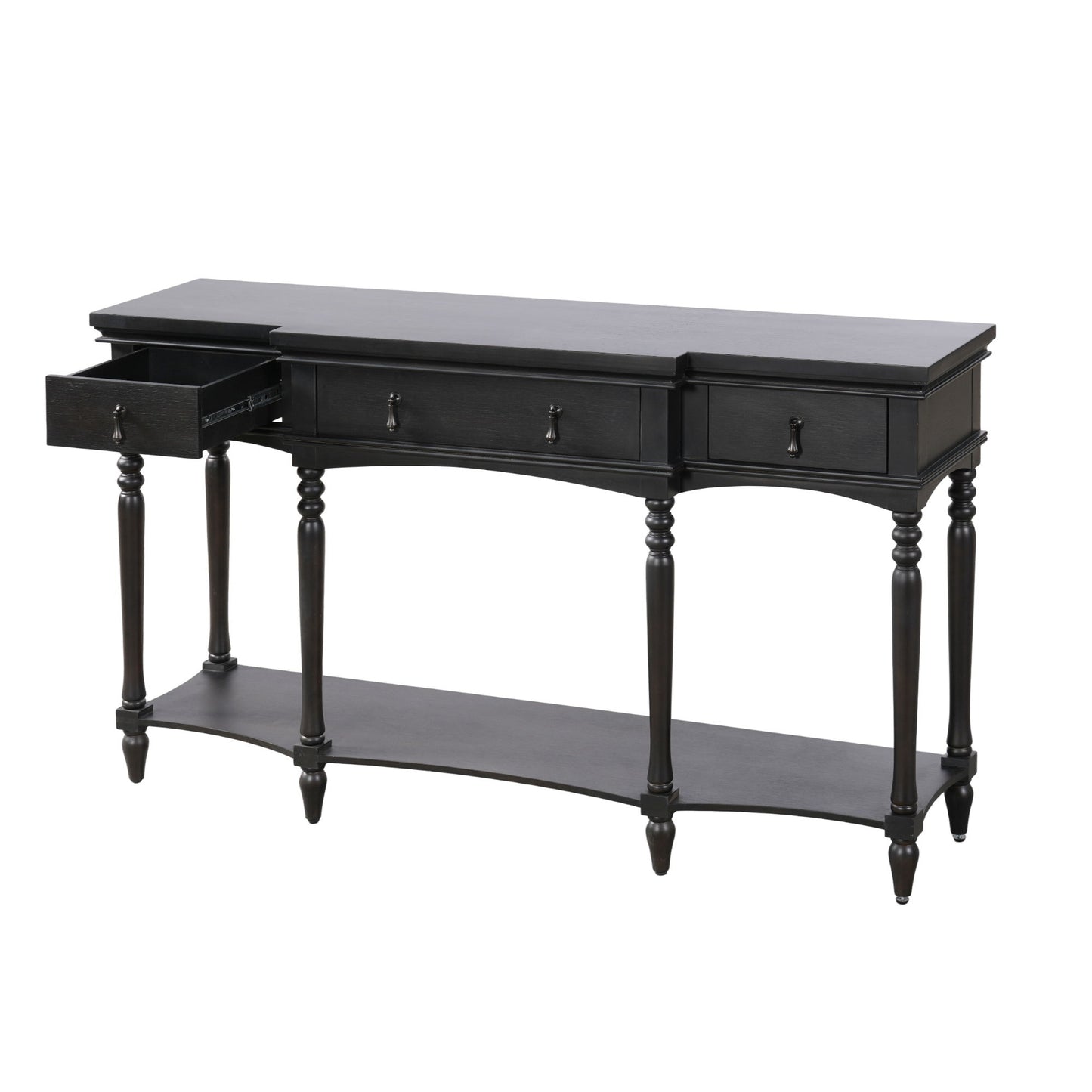 Retro Console Table With 3 Soft Close Drawers