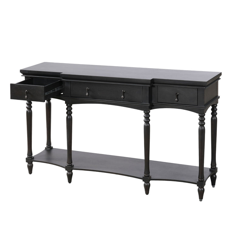 Retro Console Table With 3 Soft Close Drawers