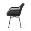 Outdoor Rattan Accent Chair With Metal Legs
