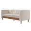3 Seater Sofa With Square Arms, Tufted Pillow Back For Living Room