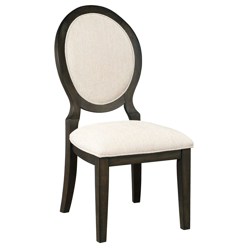 Fulton - 5 Piece Dining Table Set With Upholstered Chairs - Dark Brown
