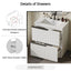 Fluted Bathroom Vanity With Ceramic Sink, Freestanding Cabinet