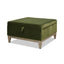 Knox - Square Storage Cocktail Ottoman - Olive Green