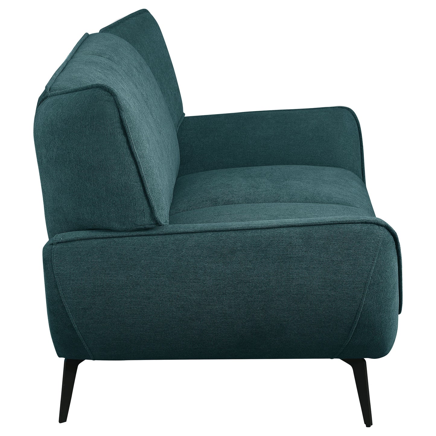Logan - Flared Arm Loveseat Lounge Sofa - Teal Blue
