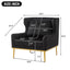 Elegant Curved Armrest Accent Armchair