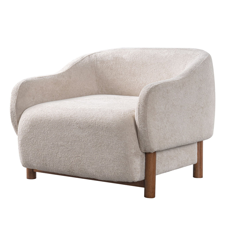 Modern Accent Chair With Recessed Arms And Tight Back