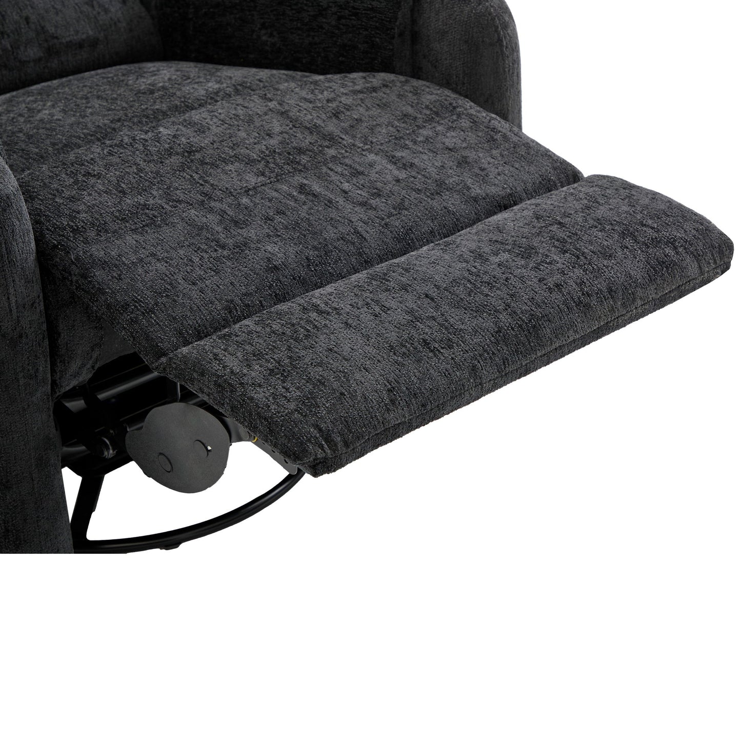 Manual Recliner Massage Chair With Swivel Rocker, 8 Massage Modes, Side Storage Pocket