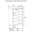 Gregory - 5 Drawer Chest - Smoke Gray