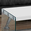 Coffee Table Rectangular For Living Room Clear Tempered Glass