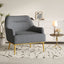 Modern Elegance Accent Chair With Curved Backrest
