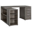Tona - L-Shape Computer Desk With 3 Drawers And 5 Shelves