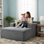 Convertible Chaise Lounge Chair With Wide Armrest & Throw Pillows