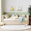 Twin Size Upholstered Daybed With Pop Up Trundle