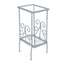 Accent Table, Side Tempered Glass, Transitional - Silver