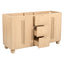 Bathroom Vanity Cabinet Only, 3 Drawers 4 Doors, Soft Close, Adjustable Shelf - Wood