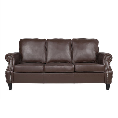 Contemporary 3 Seater Sofa With Nailhead Trim
