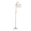 Leslie - Glam / Art Deco Floor Lamp - Gold / White