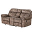 Zubaida - Two Tone Recliner Loveseat With USB Port Console
