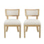 Farmhouse Style Fabric Upholstered Side Dining Chair Set