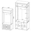 Flora - 2 Door Coat Rack Hall Tree Storage Bench And Multi Functional Storage - Natural