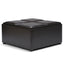 Avalon - Square Coffee Table Storage Ottoman - Tanners Brown