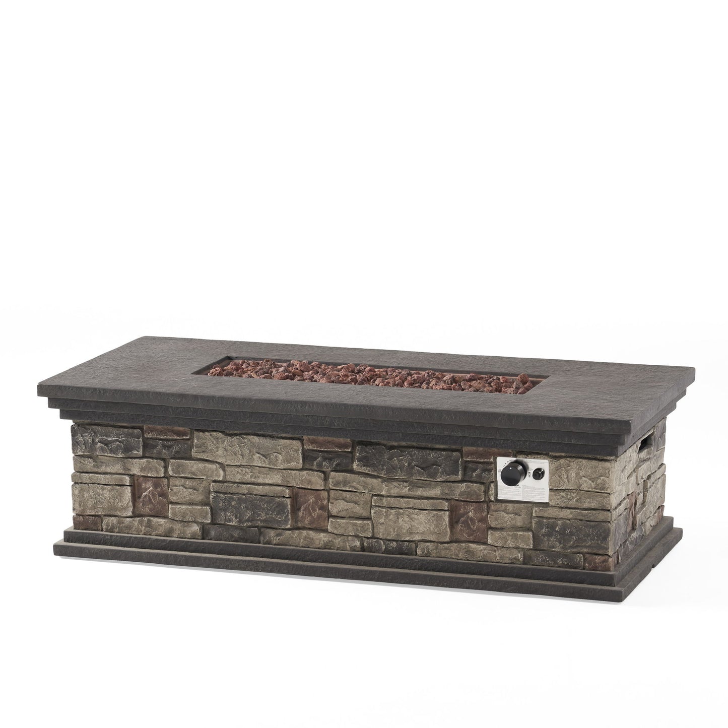 Fire Pit With Lightweight Concrete And Steel Frame