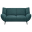 Logan - Flared Arm Loveseat Lounge Sofa - Teal Blue