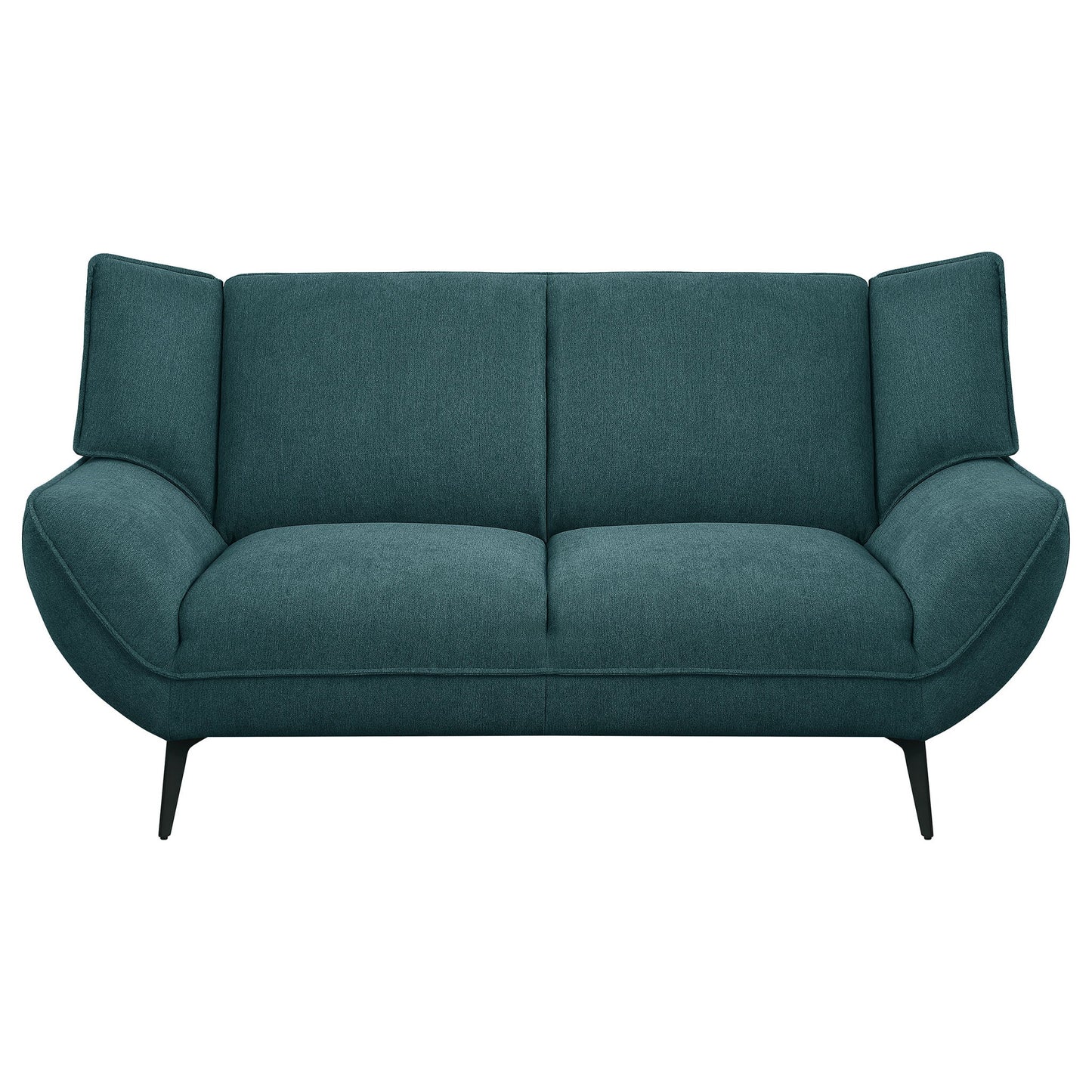 Logan - Flared Arm Loveseat Lounge Sofa - Teal Blue