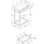 Accent Table, C - Shaped Contemporary Elegant Desig