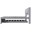 Upholstery Platform Bed With Trundle, Trundle Can Be Flat Or Erected