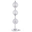 Vandy - 3 Light Curvy Table Lamp With Orb Shades - Chrome